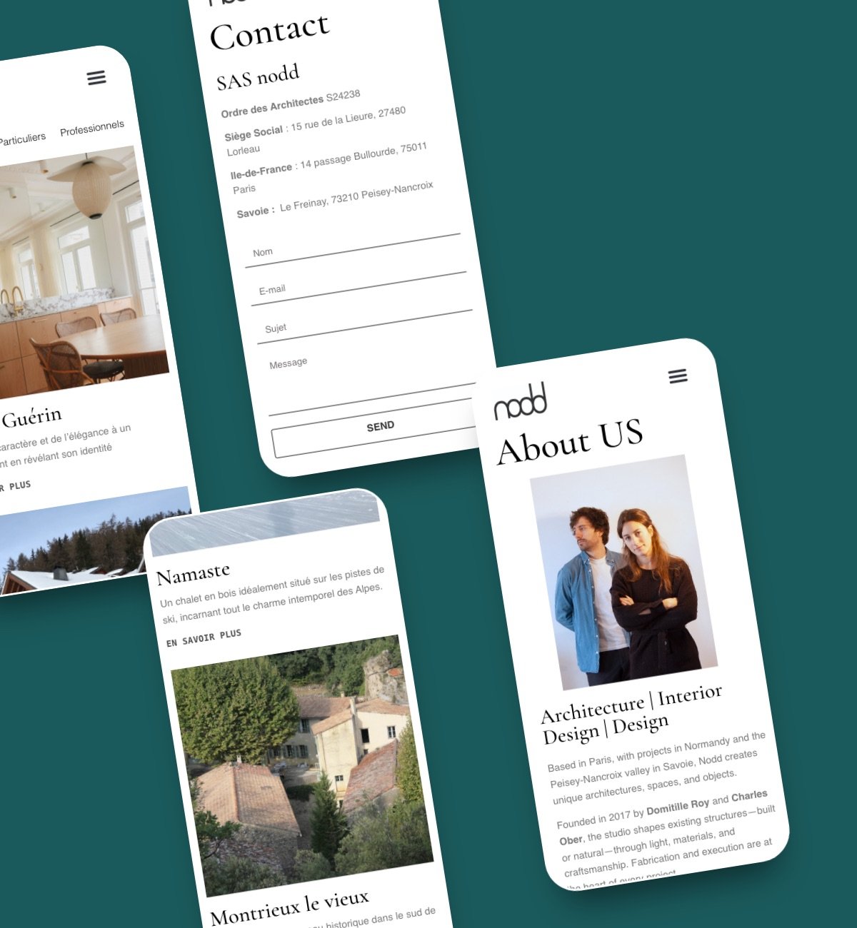 Le site Nodd sur mobile