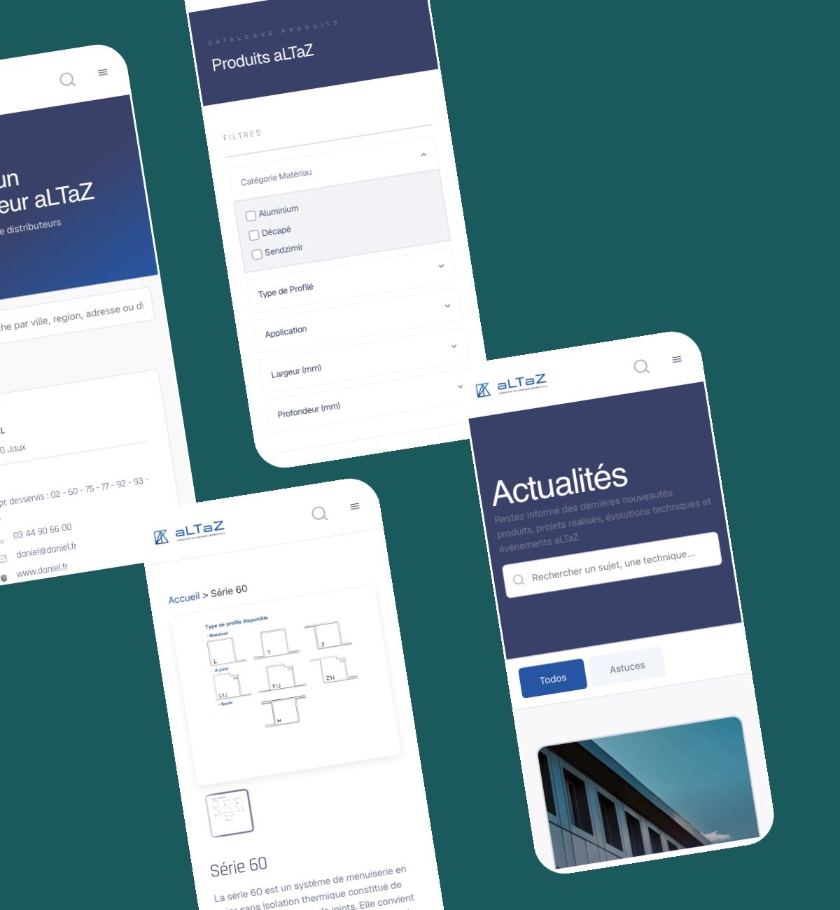 Le site ALTAZ sur mobile