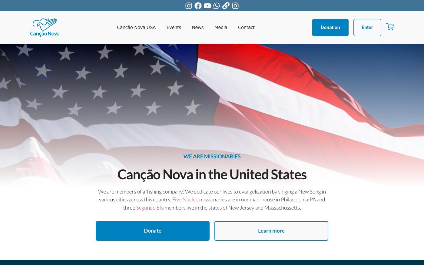 Aperçu du projet Canção Nova USA