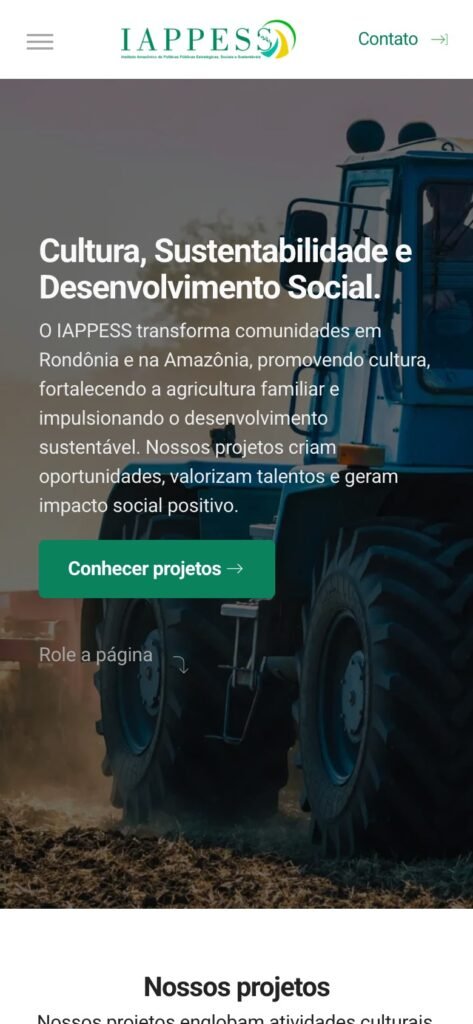 Page d'accueil de IAPPESS sur mobile