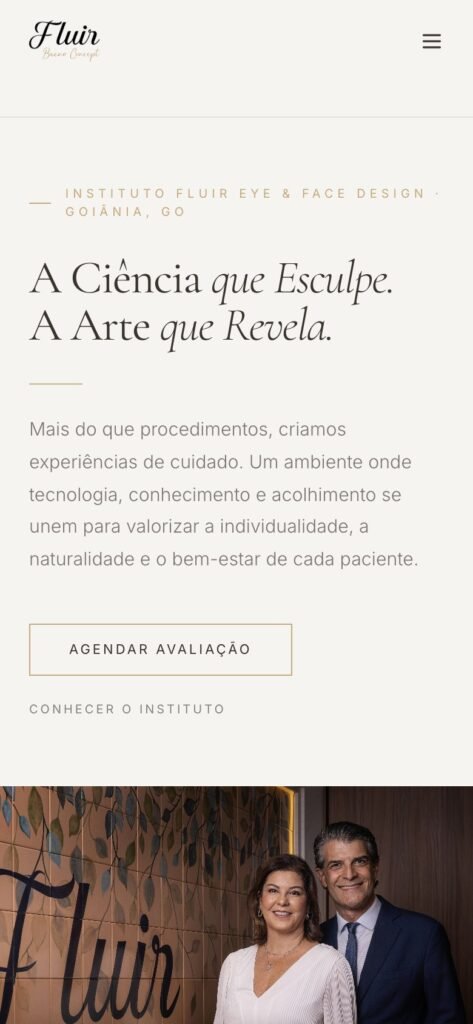 Page d'accueil de Instituto Fluir (Dra. Ivana Moraes) sur mobile
