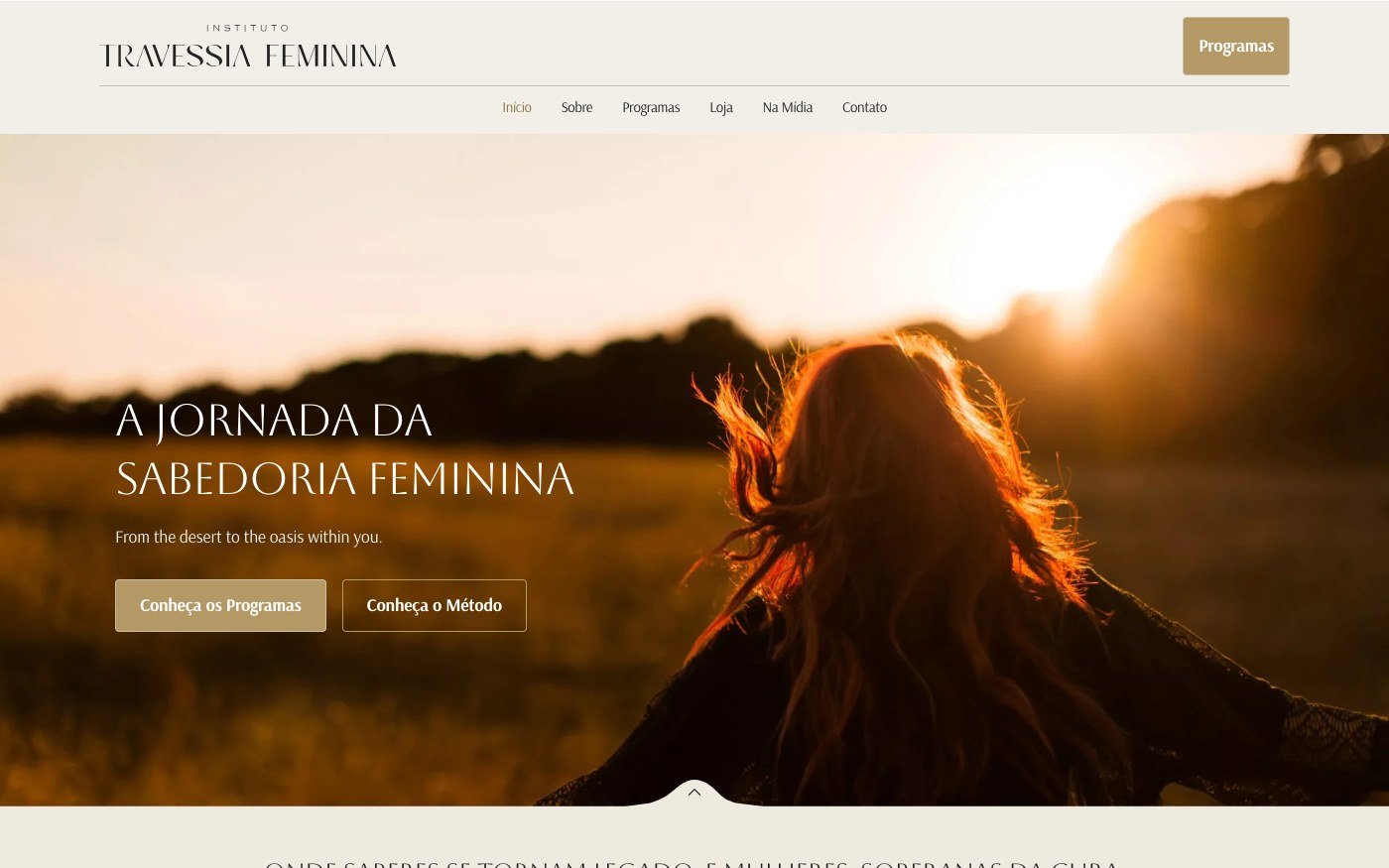 Aperçu du projet Instituto Travessia Feminina