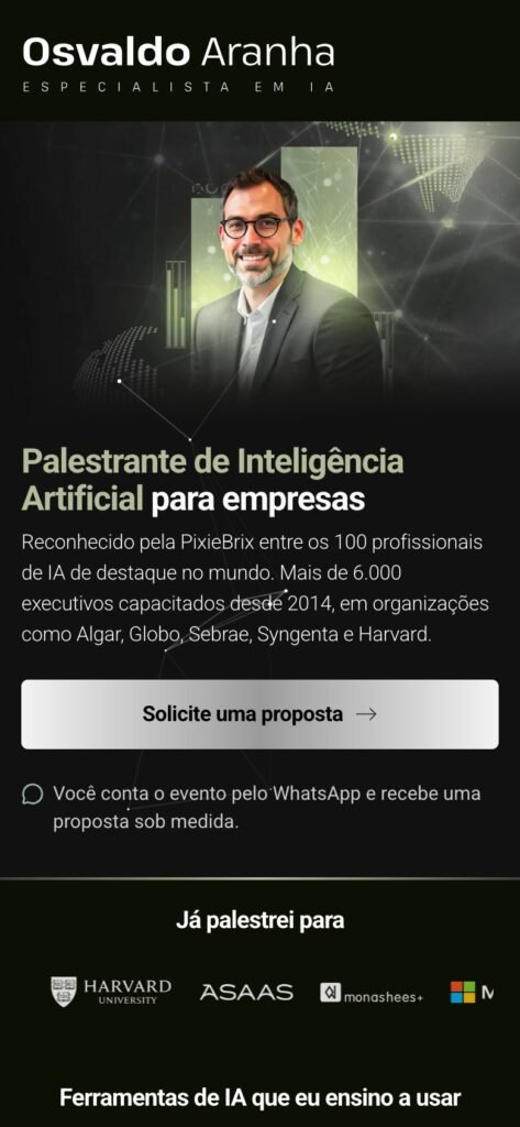 Page d'accueil de Osvaldo Aranha sur mobile