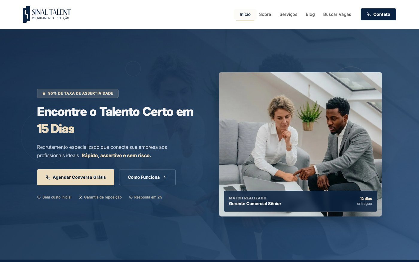 Aperçu du projet Sinal Talent