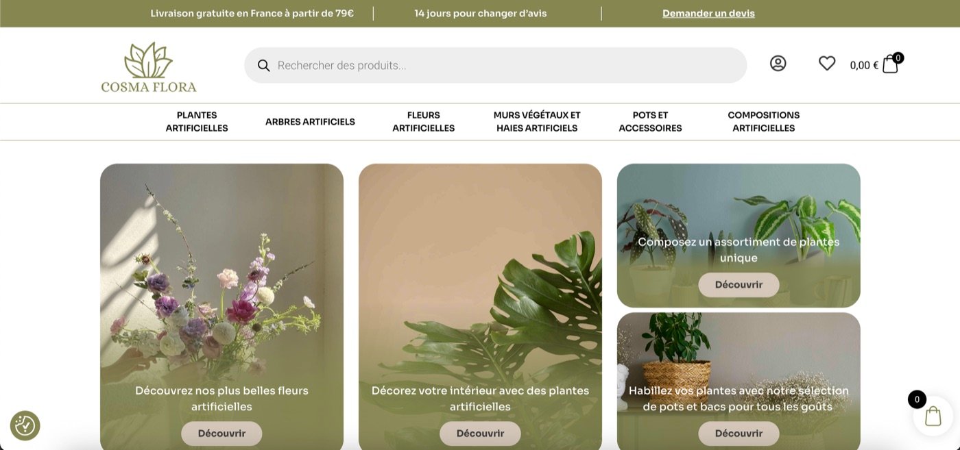 Aperçu du projet Cosma Flora