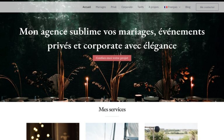 Aperçu du projet Your Vibes Events